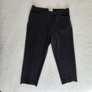 Ladies Calvin Klein Modern Fit Black Cropped Trouser Pant Size 8 EUC